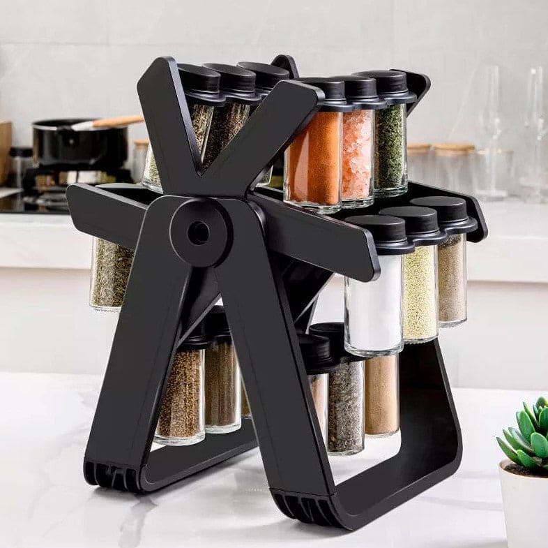 18 Pcs Spice Jar Set. Multifunctional Rotatory Seasoning Rack, Seasoning Bottle Holder, Ferris Wheel Spice Shelves, Rotating Glass Seasoning Rack, Revolving Countertop Spice Organizer, Kitchen 360 Rotating Spice Rack 18 Pcs Spice Jar Set. Multifunctional Rotatory Seasoning Rack, Seasoning Bottle Holder, Ferris Wheel Spice Shelves, Rotating Glass Seasoning Rack, Revolving Countertop Spice Organizer, Kitchen 360 Rotating Spice Rack